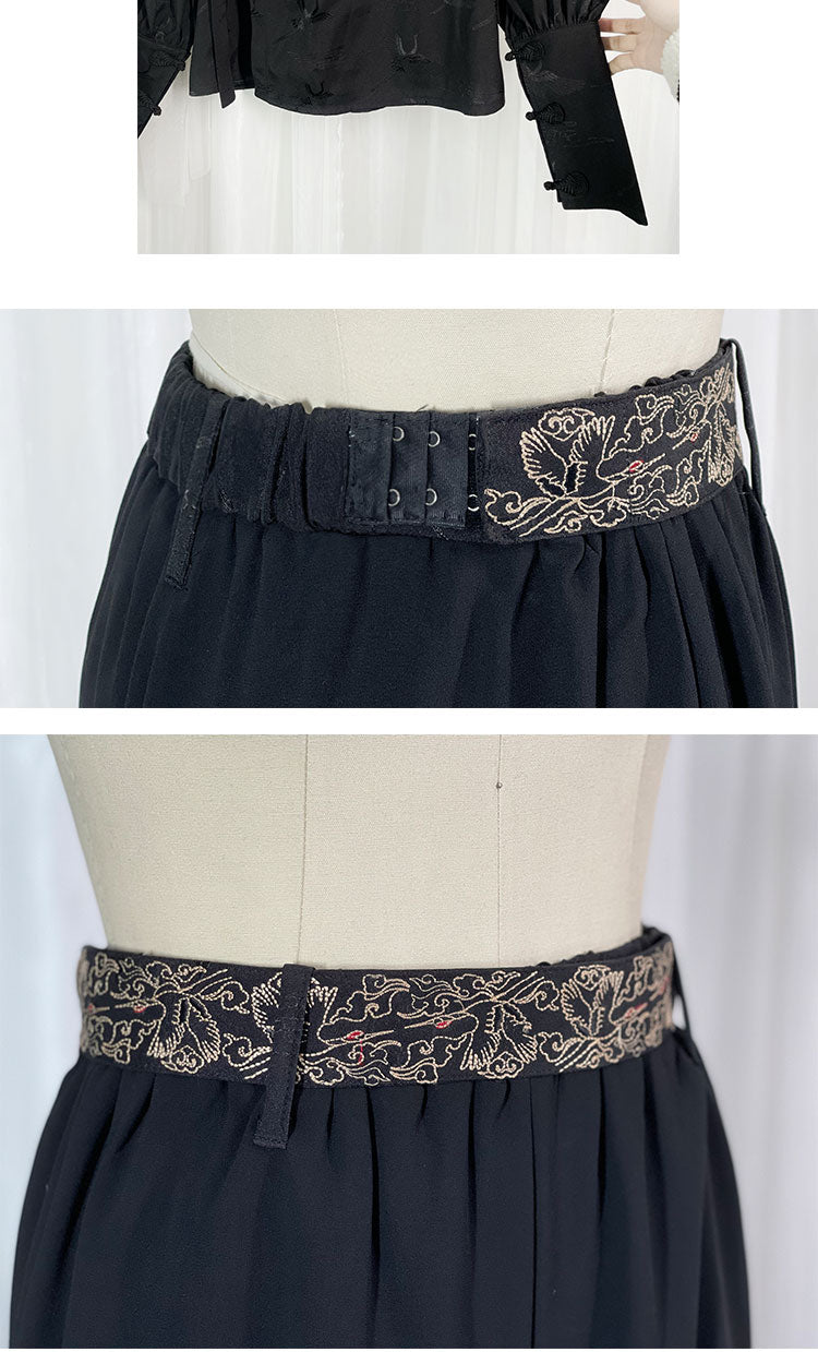 Prince Crane Embroidered Hana Lolita Vest