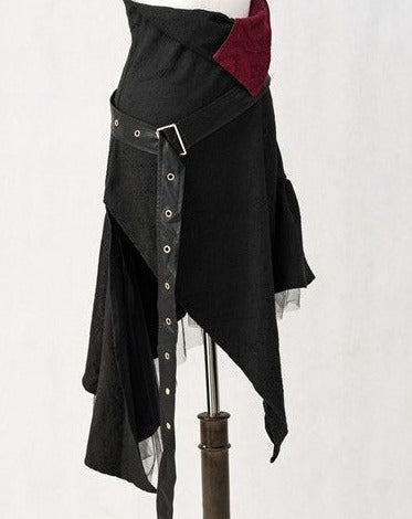 Oath in Black Military Lolita Skirt