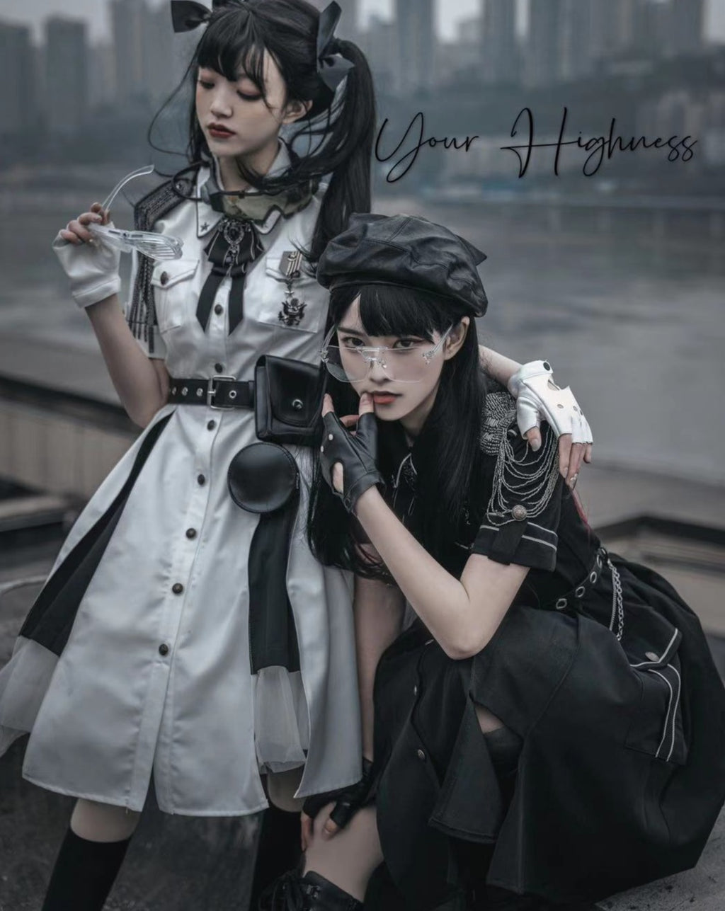 [Pre-order] Military Lolita Dark Gothic Short Sleeve Dress