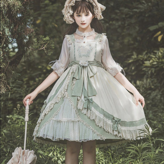 Mori Lolita Tulle Frill Jumper Skirt