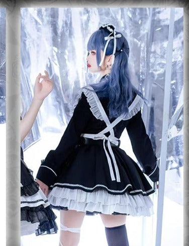 [Pre-order] SF Maid Gothic Lolita Long Sleeve Dress with Epron