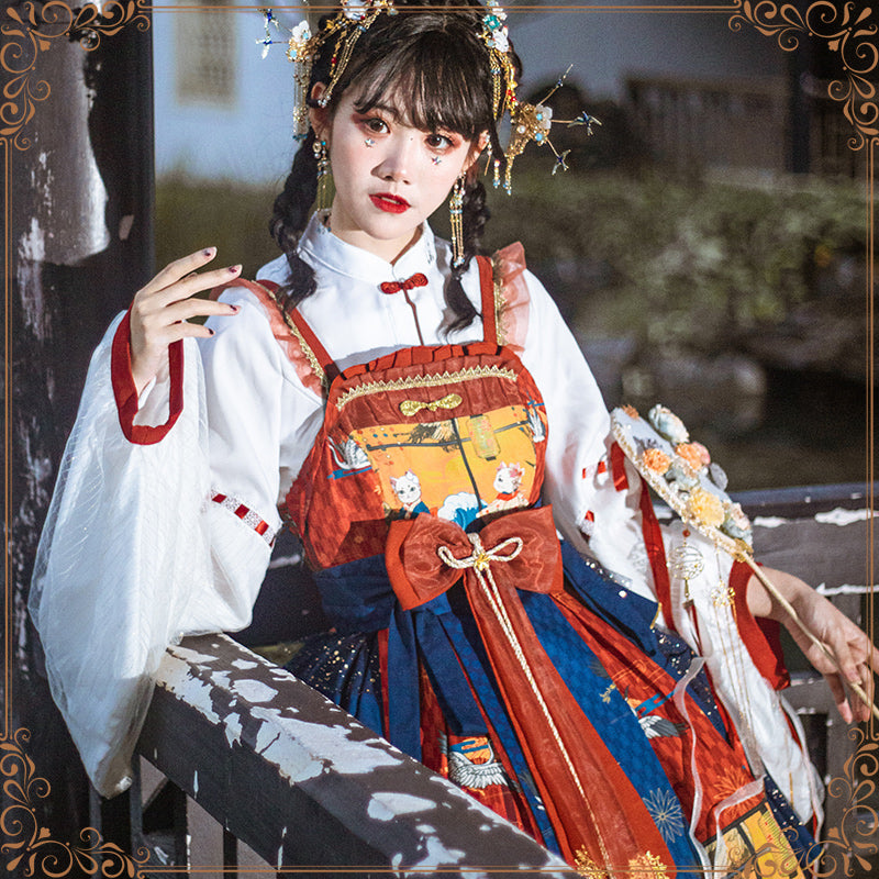 和風 ロリータ 浮世絵ジャンパースカート - ロリータファッション通販RonRon