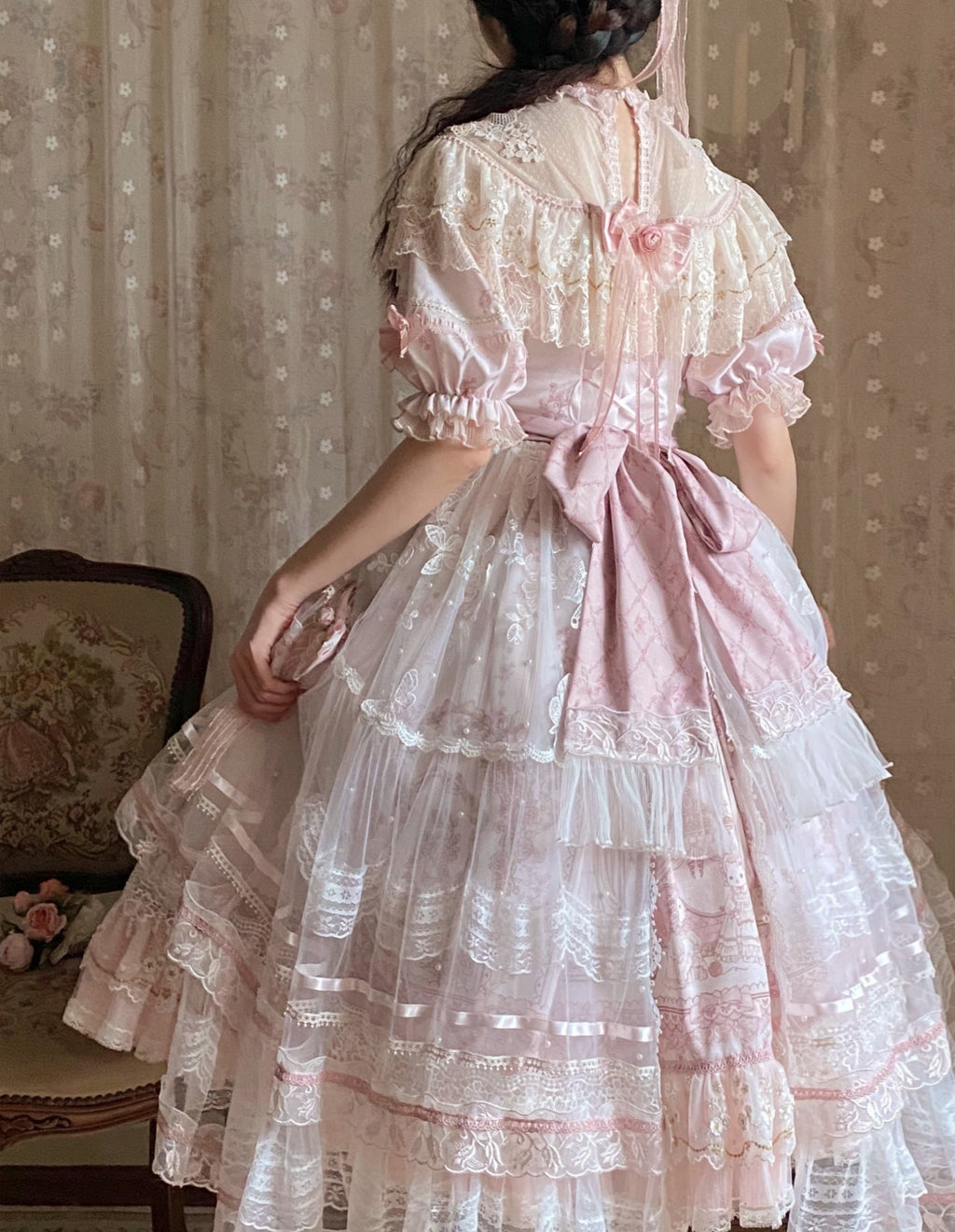 Territory of Sunset Ruffle and Lace Princess Dress