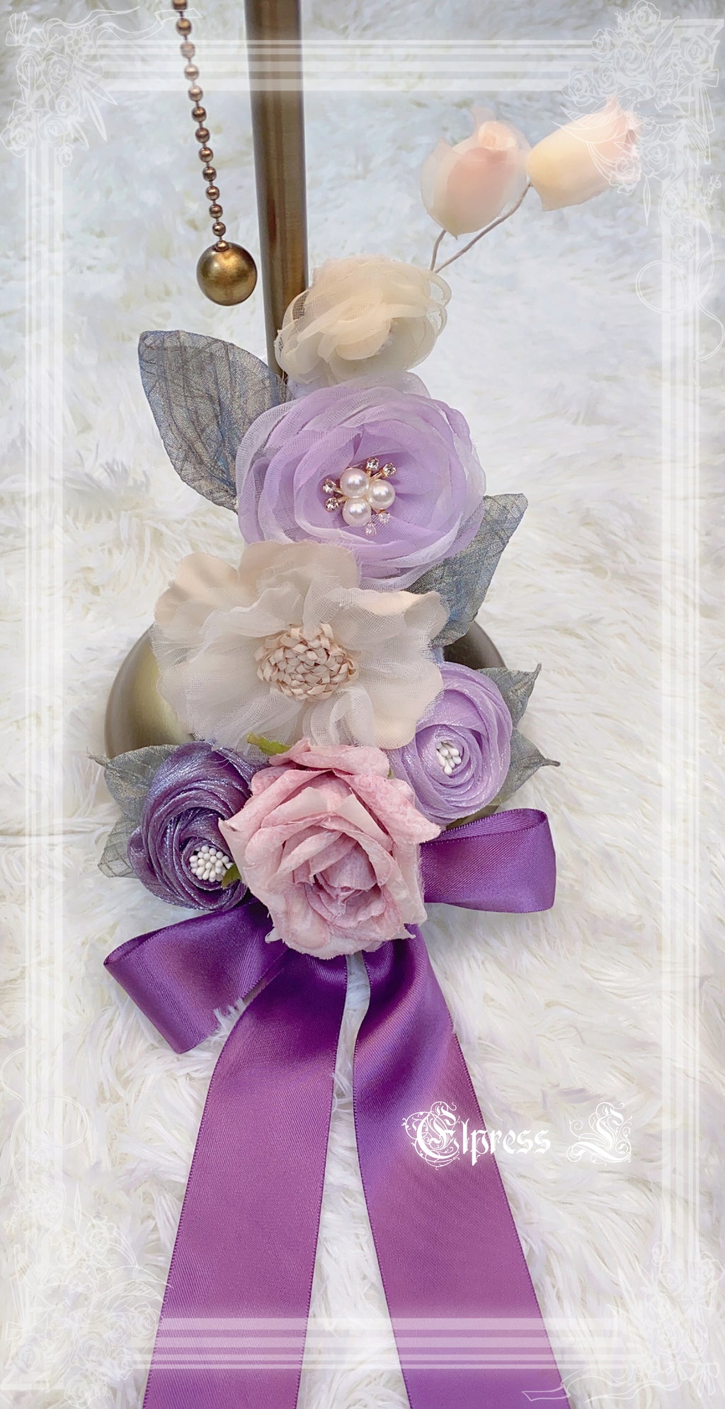 [Simultaneous purchase only] Double-flowered Rose Princess hat and corsage