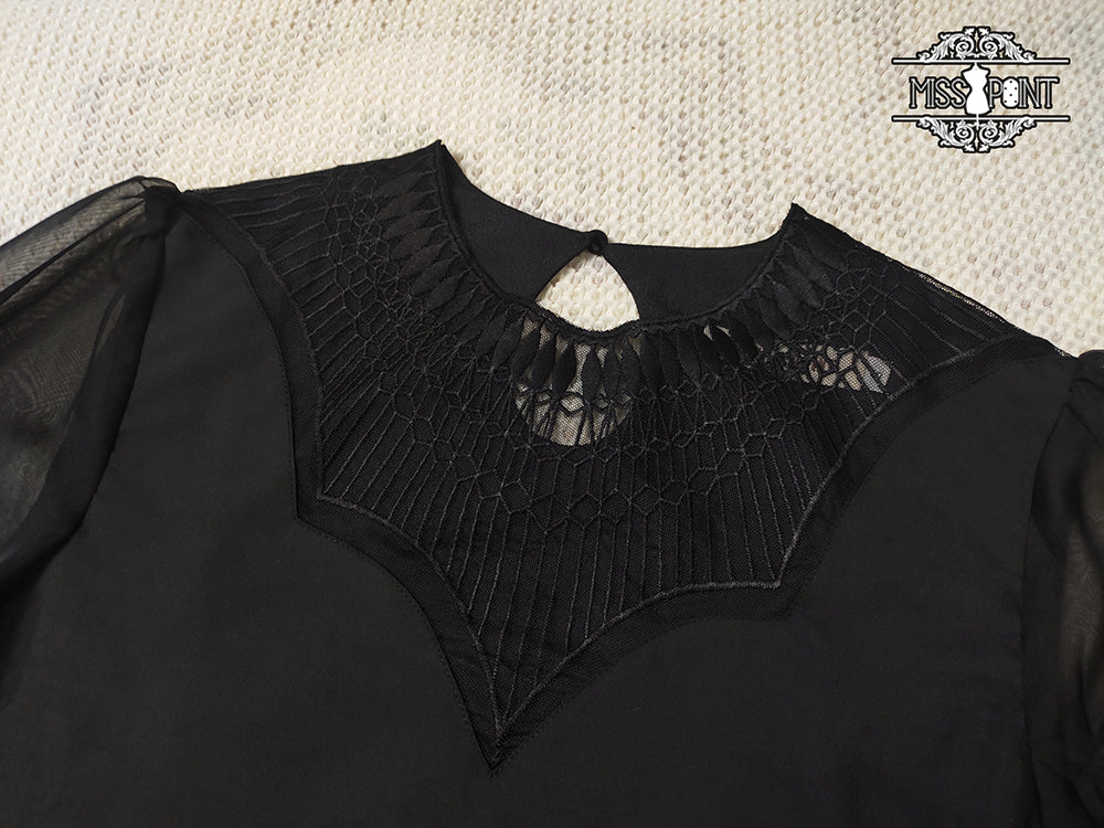 [Pre-order] Twilight Egyptian Lolita Sheer Embroidered Blouse