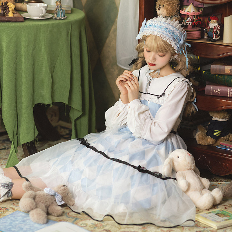 Alice in Wonderland dress with bunny ears