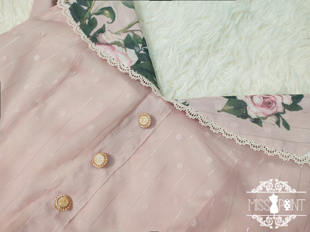 [Pre-order] Rose Garden 2-way design neck classic lolita jumper skirt
