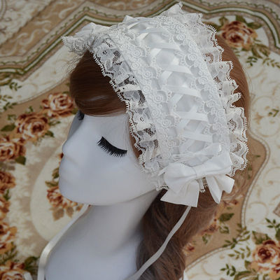 lace and ribbon headdress