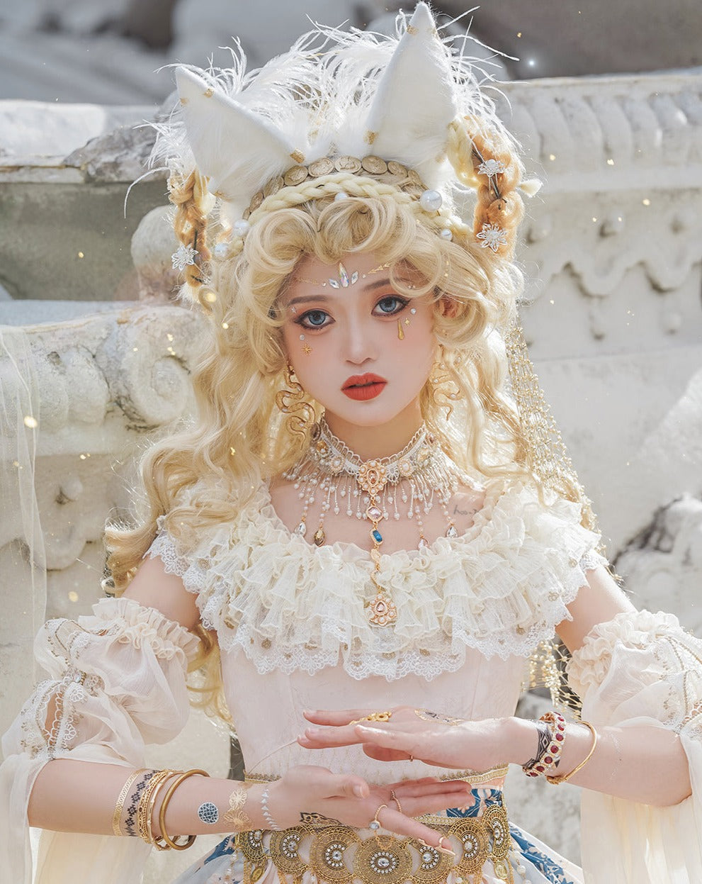 [Pre-order] Twilight Egyptian Lolita Frill Jumper Skirt