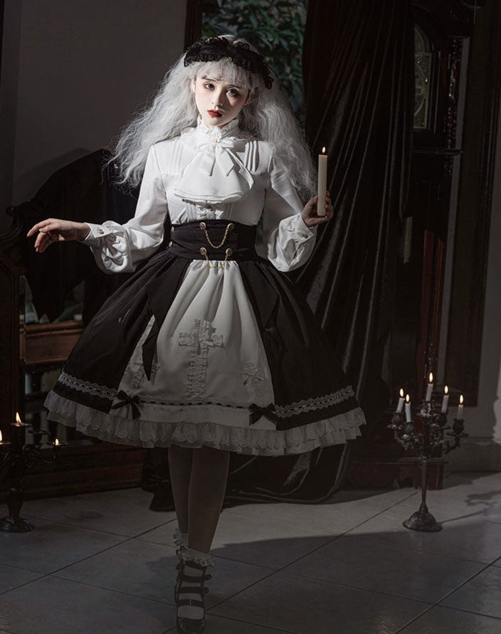 [Pre-order] Holy academy Gakuin Gothic Lolita skirt and cape setup 