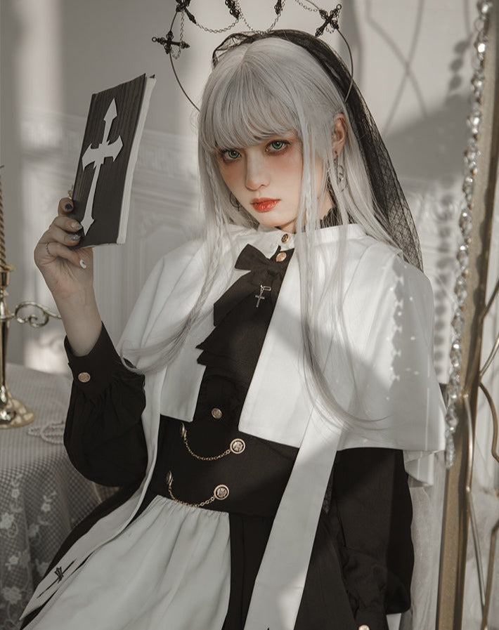 [Pre-order] Holy academy Gakuin Gothic Lolita skirt and cape setup 