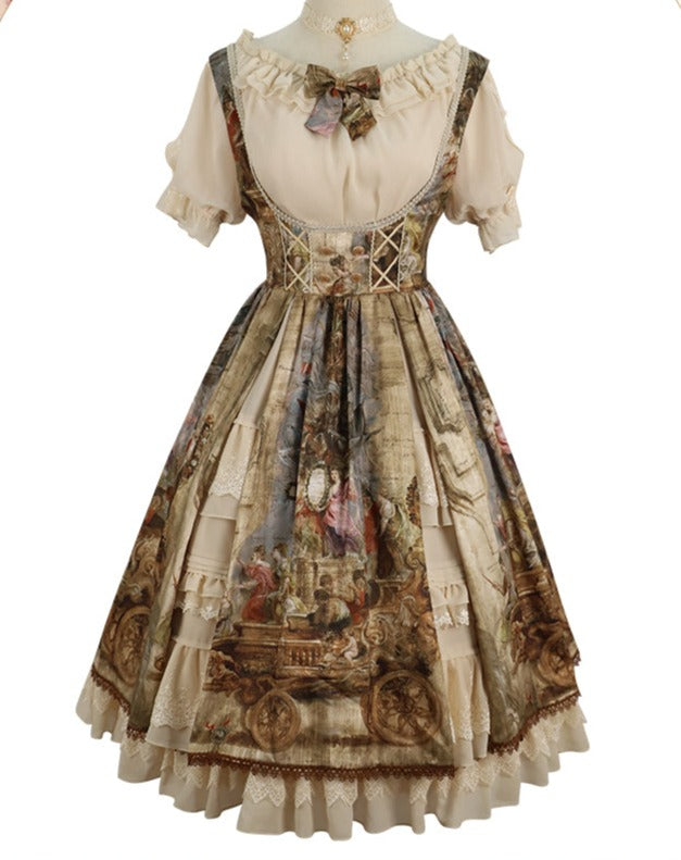 【予約販売】ルーベンス絵画のクラシカルジャンパースカート