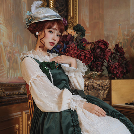 貴婦人の肖像 エレガントベルベットジャンパースカート