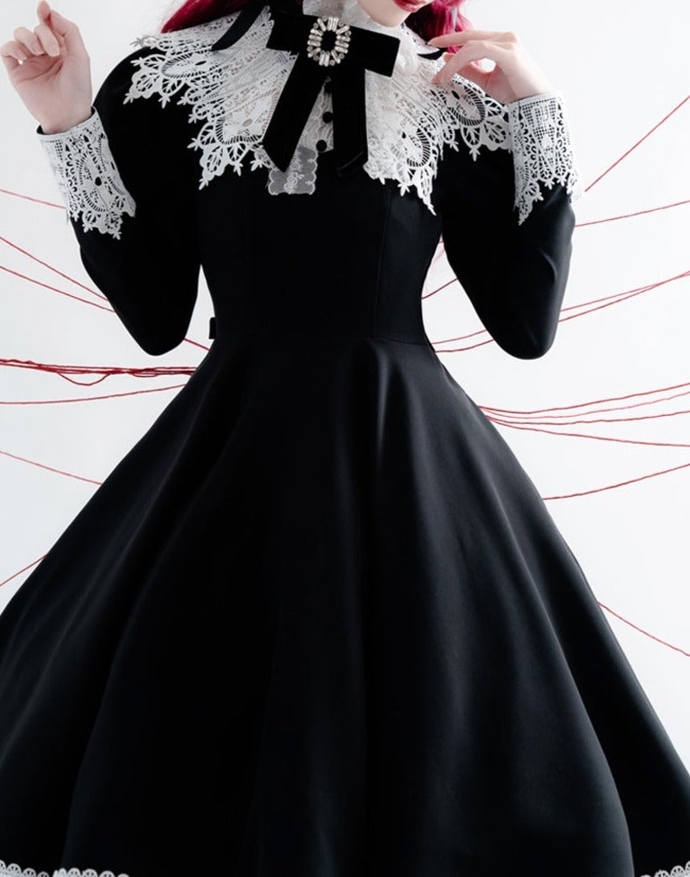 Princess, All the Best Retro Long Sleeve Dress Short Type