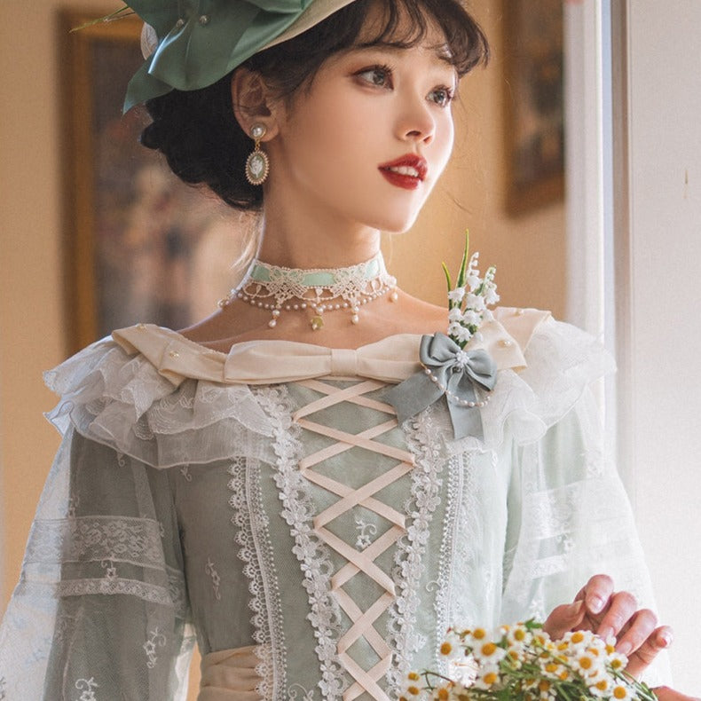 【同時購入のみ】鈴蘭の花刺繍コサージュ・チョーカー・ペンダント他