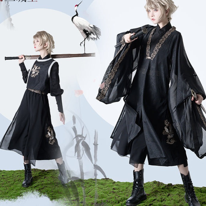 Prince style Crane embroidery flower loli full set