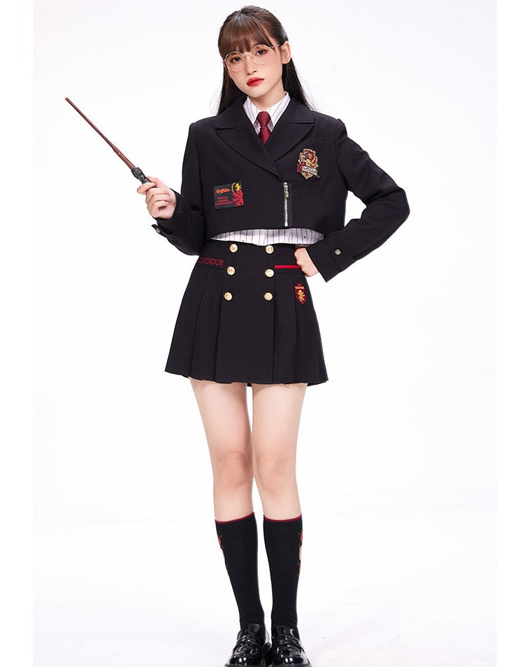 Hogwarts School of Witchcraft and Wizardry Zip Up Short Sailor Jacket