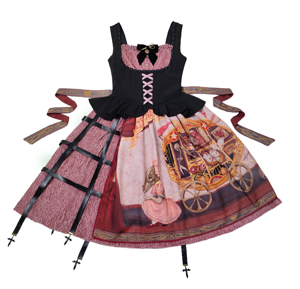 Kaikiya Korumadan lace-up jumper skirt