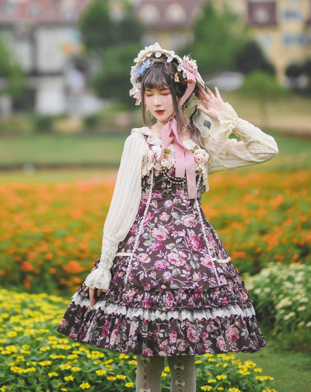 Wall of Rose Elegant Classical Jumper Skirt