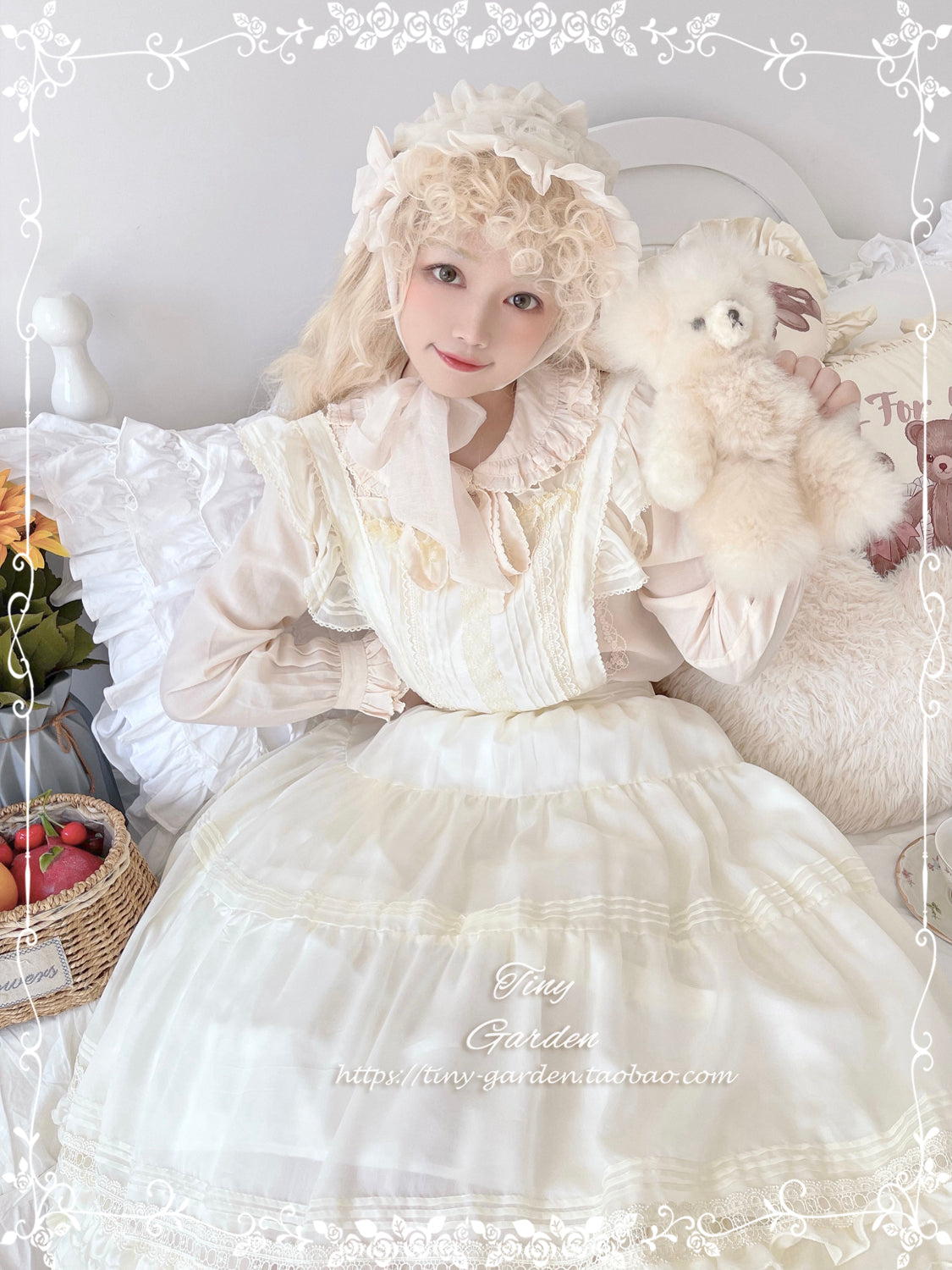 [Outlet] French girly 2way apron skirt [with flared sleeves]