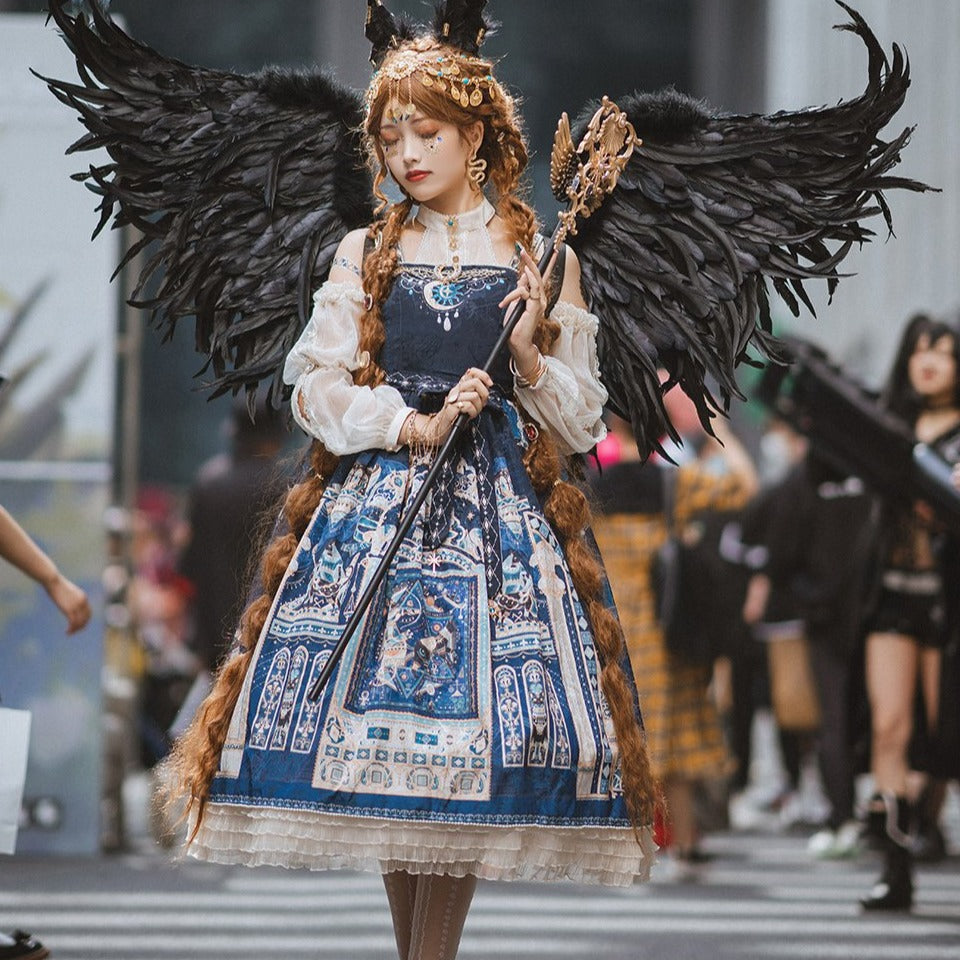 [Pre-order] Twilight Egyptian Lolita Shoulder Strap Jumper Skirt
