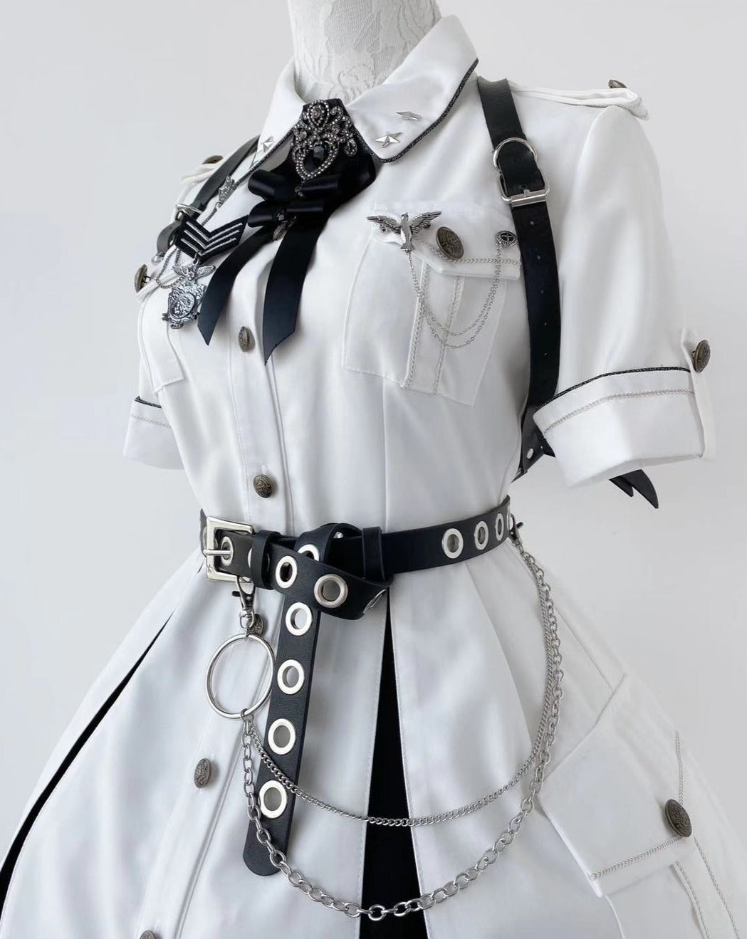 [Pre-order] Military Lolita Dark Gothic Short Sleeve Dress
