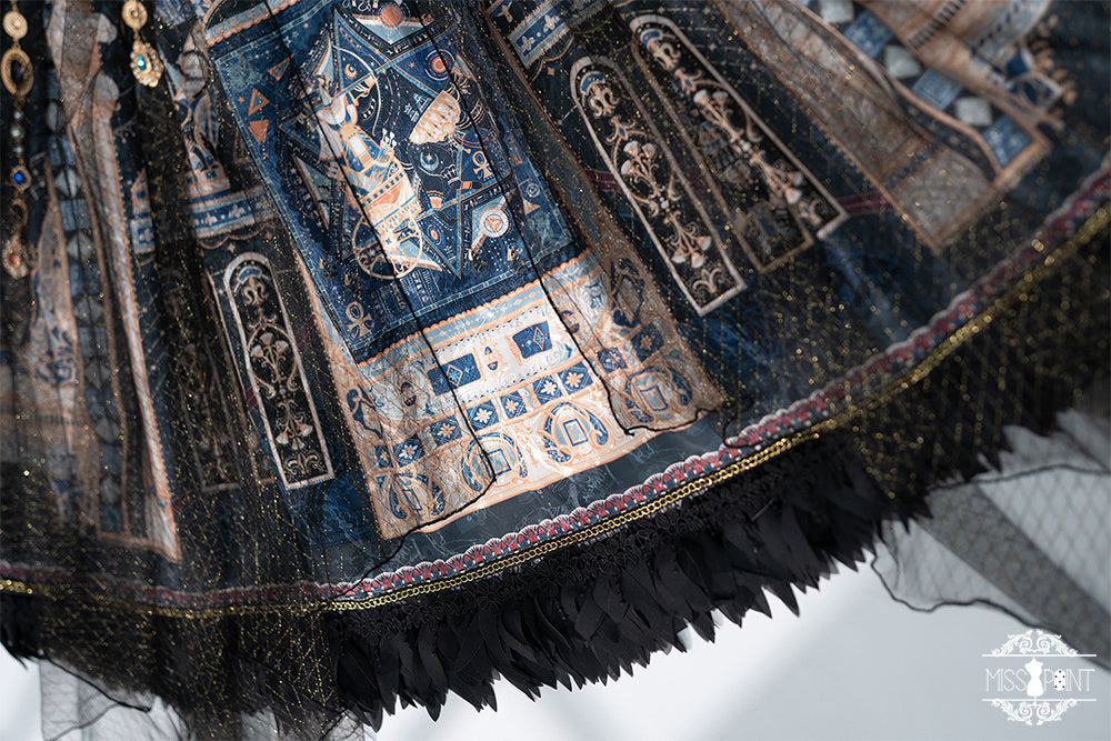 [Pre-order] Twilight Egyptian Lolita Frill Jumper Skirt