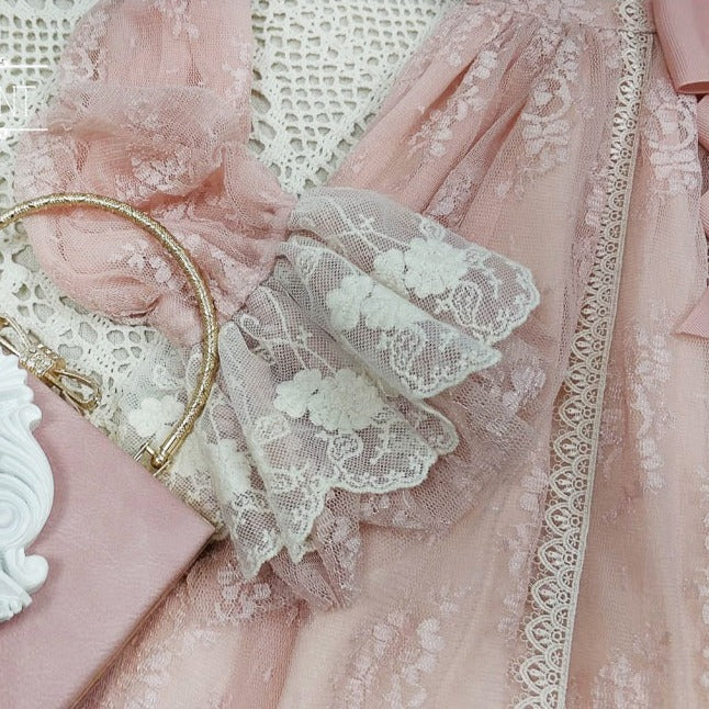 [Pre-order] Morning Mist Sweet Elegant Lace Dress