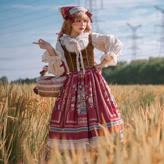 Bavarian Girl Country Style Skirt [Long Type]