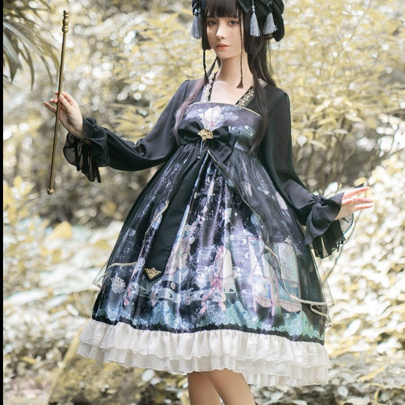 Chinese style big ribbon lolita dress – ロリータファッション