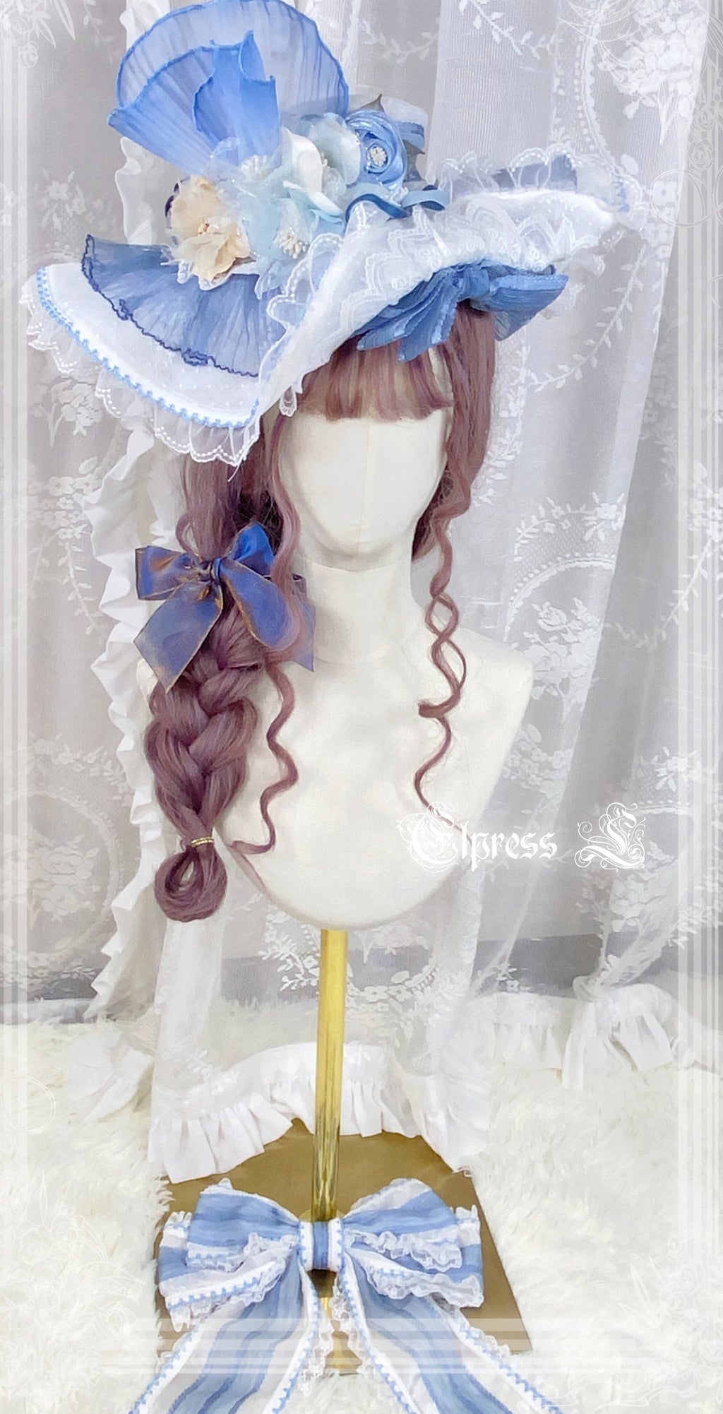 [Simultaneous purchase only] Double-flowered Rose Princess hat and corsage
