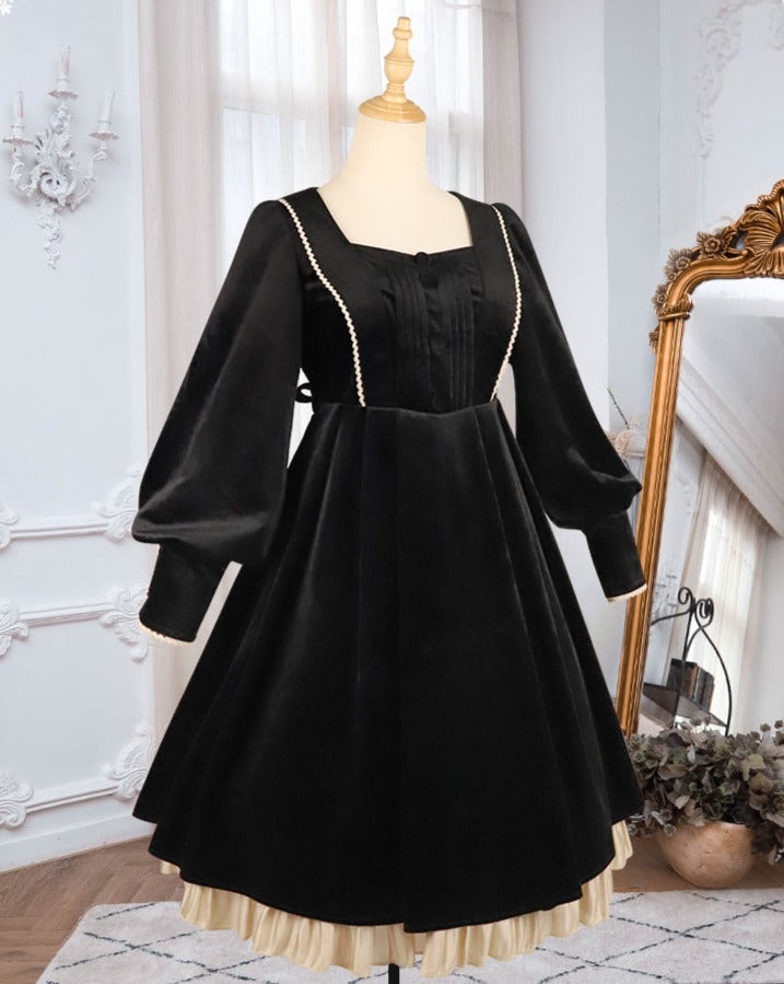 [Pre-order] Velvet elegant classical dress