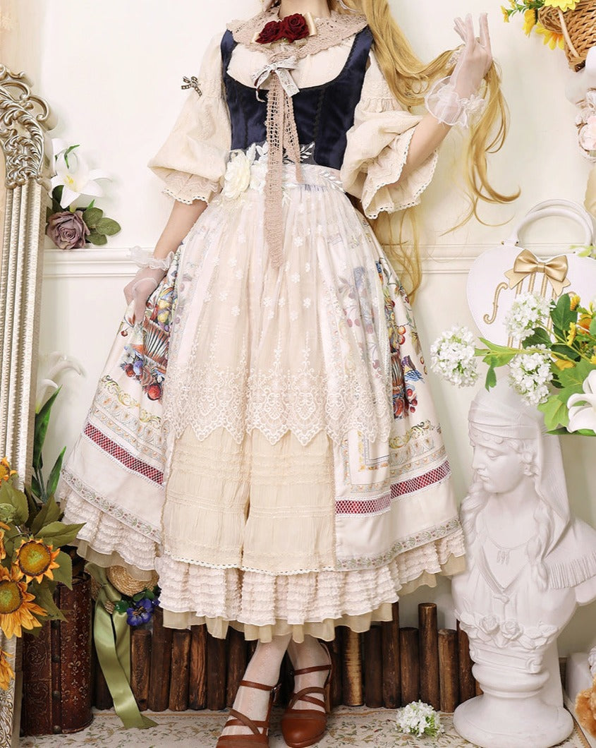 【予約販売】バイエルンの少女 カントリー風スカート［ロングタイプ］