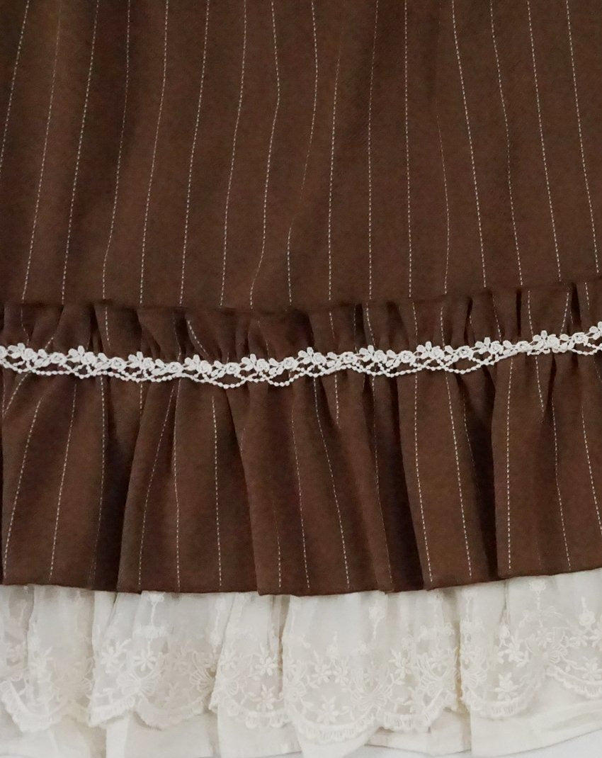 [Pre-order] British Classical Lolita Vertical Striped Dress