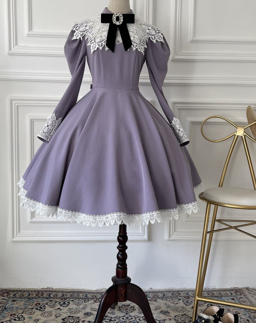 Princess, All the Best Retro Long Sleeve Dress Short Type