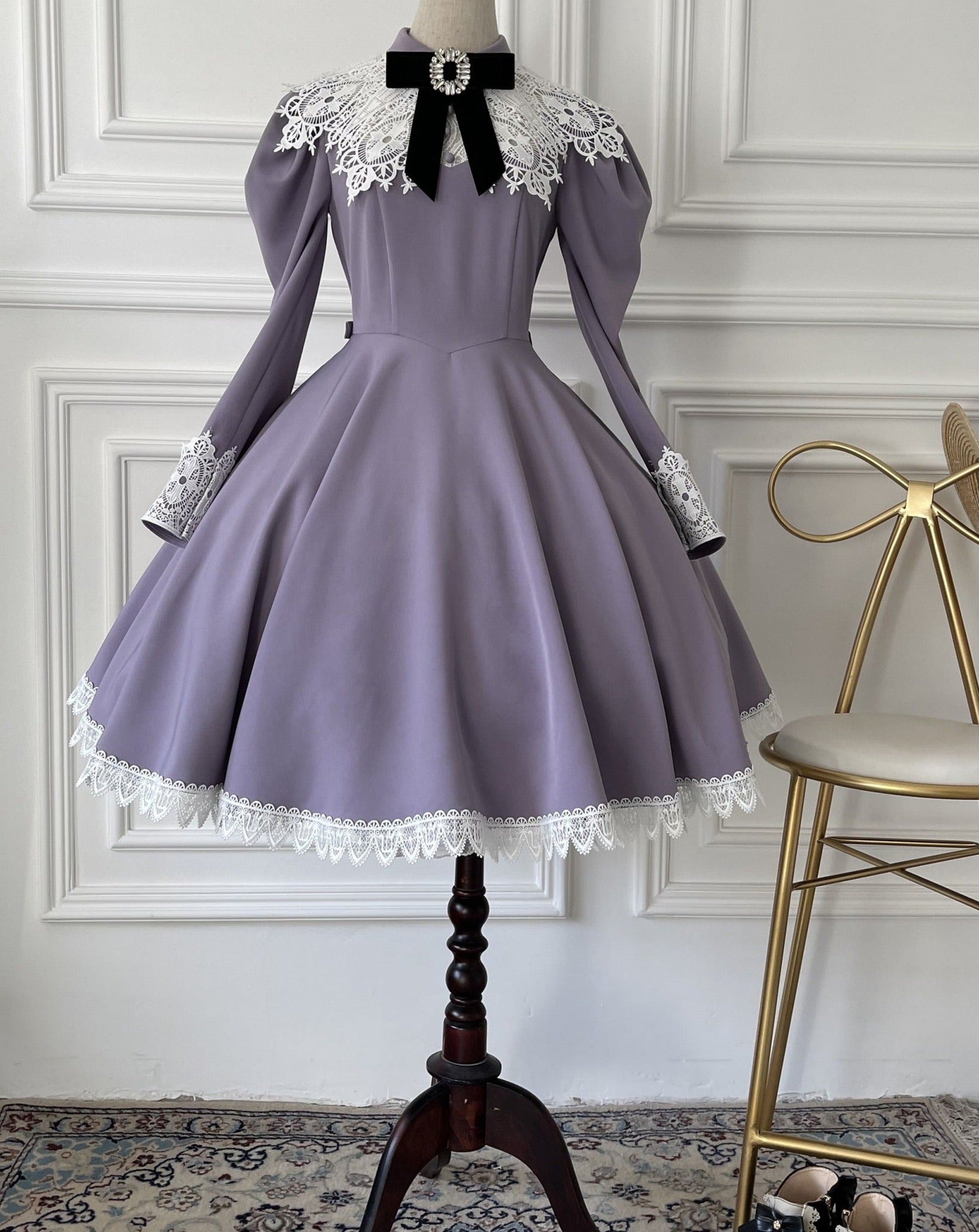 Princess, All the Best Retro Long Sleeve Dress Short Type