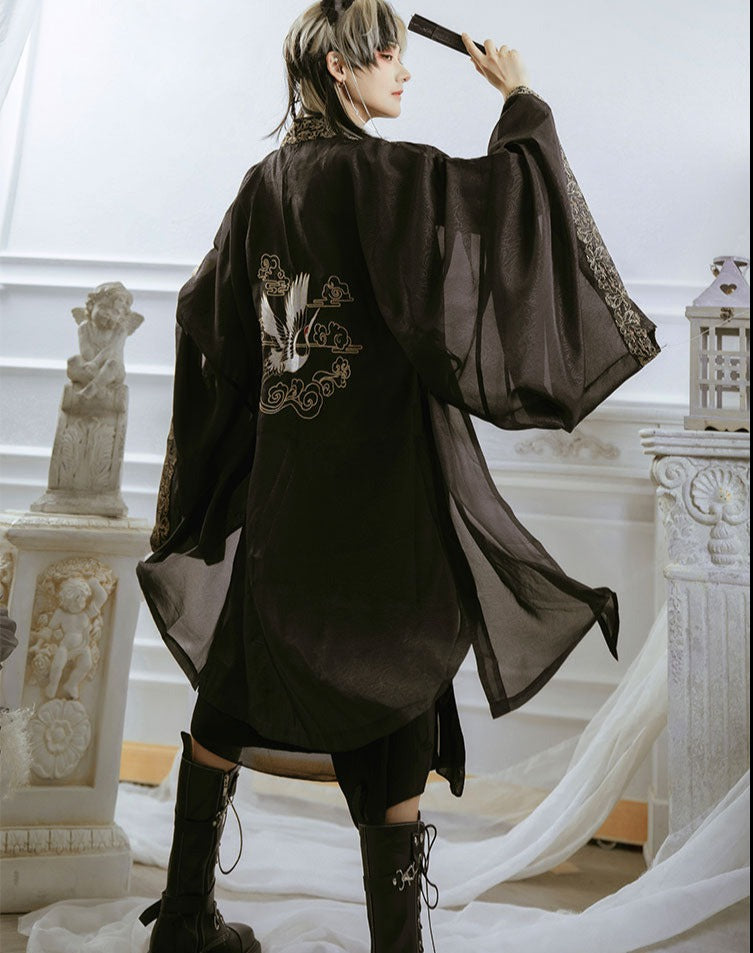 Prince style Crane embroidery flower loli full set