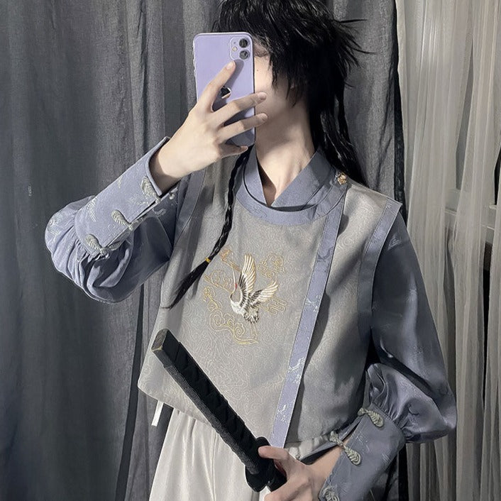 Prince Crane Embroidered Hana Lolita Vest