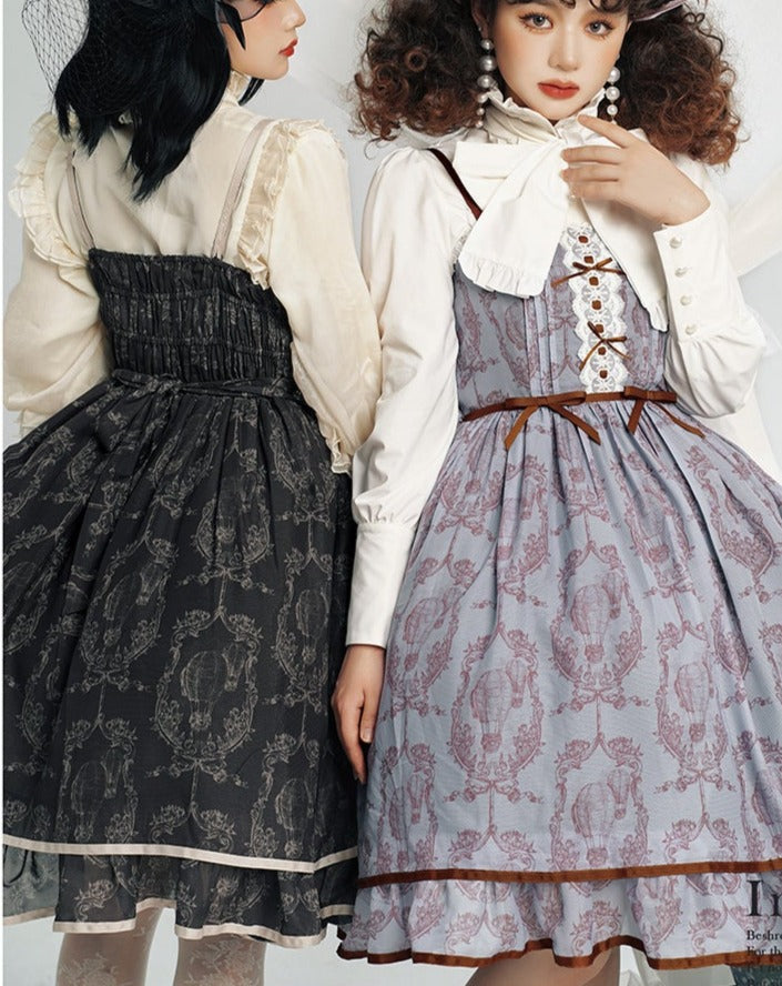 Irene flower print jumper skirt