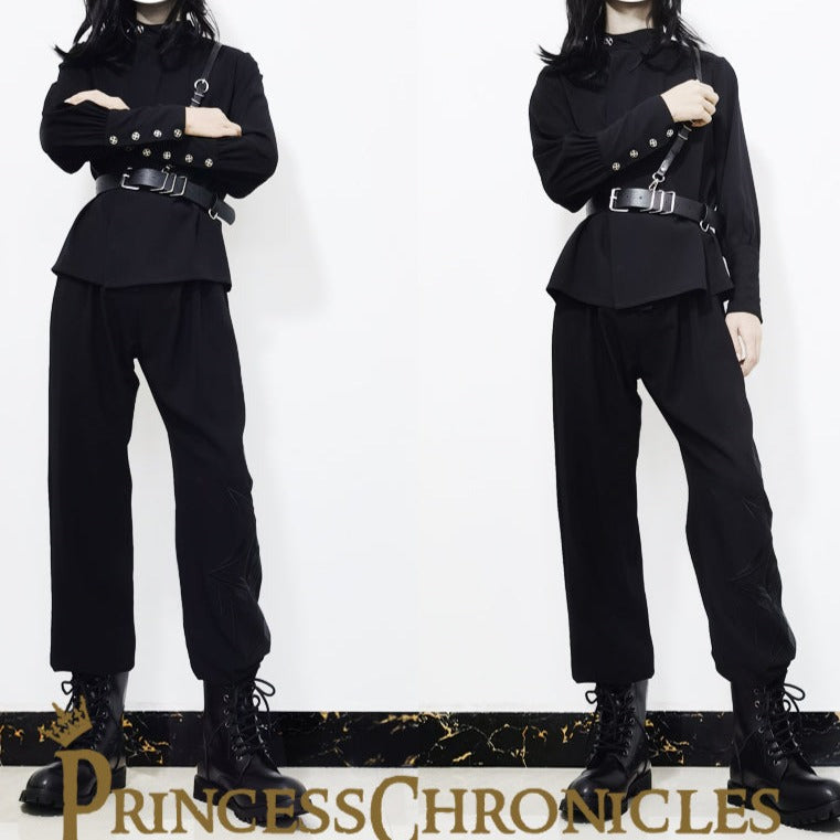 【予約販売】Black Knight 皇子系刺繍パンツ