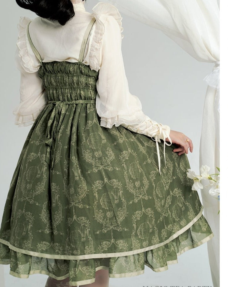 Irene flower print jumper skirt