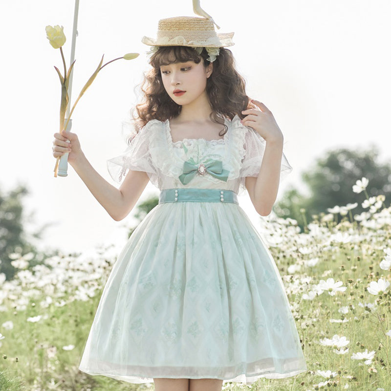 Morning Lily 甘ロリ半袖ワンピース