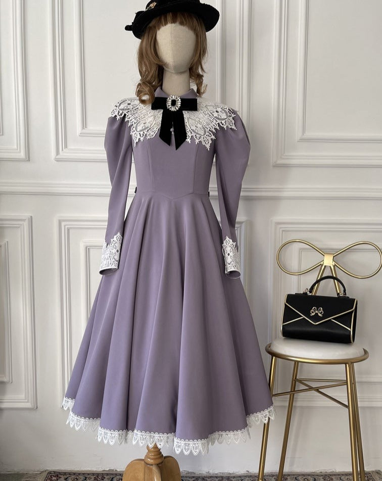 Princess, All the Best Retro Long Sleeve Dress Long Type