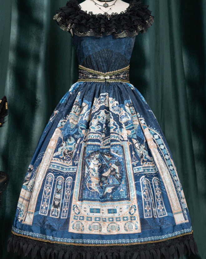 [Pre-order] Twilight Egyptian Lolita Frill Jumper Skirt