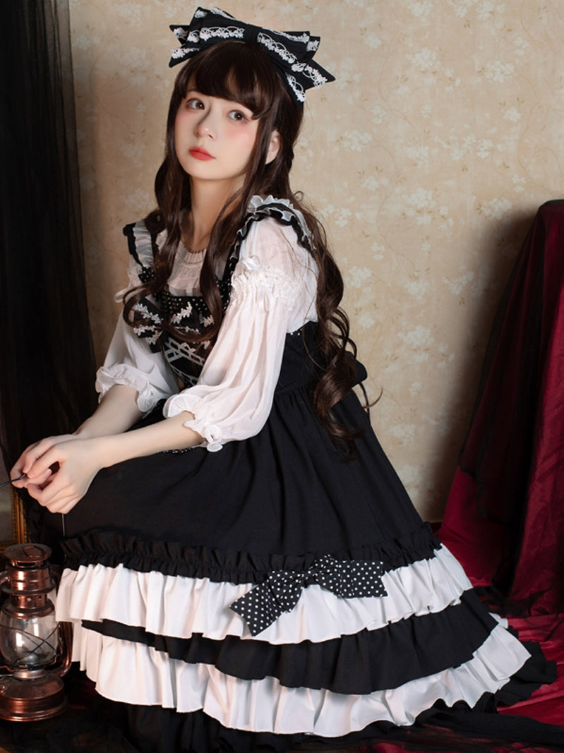 Spicy Monochrome Lolita Jumper Skirt