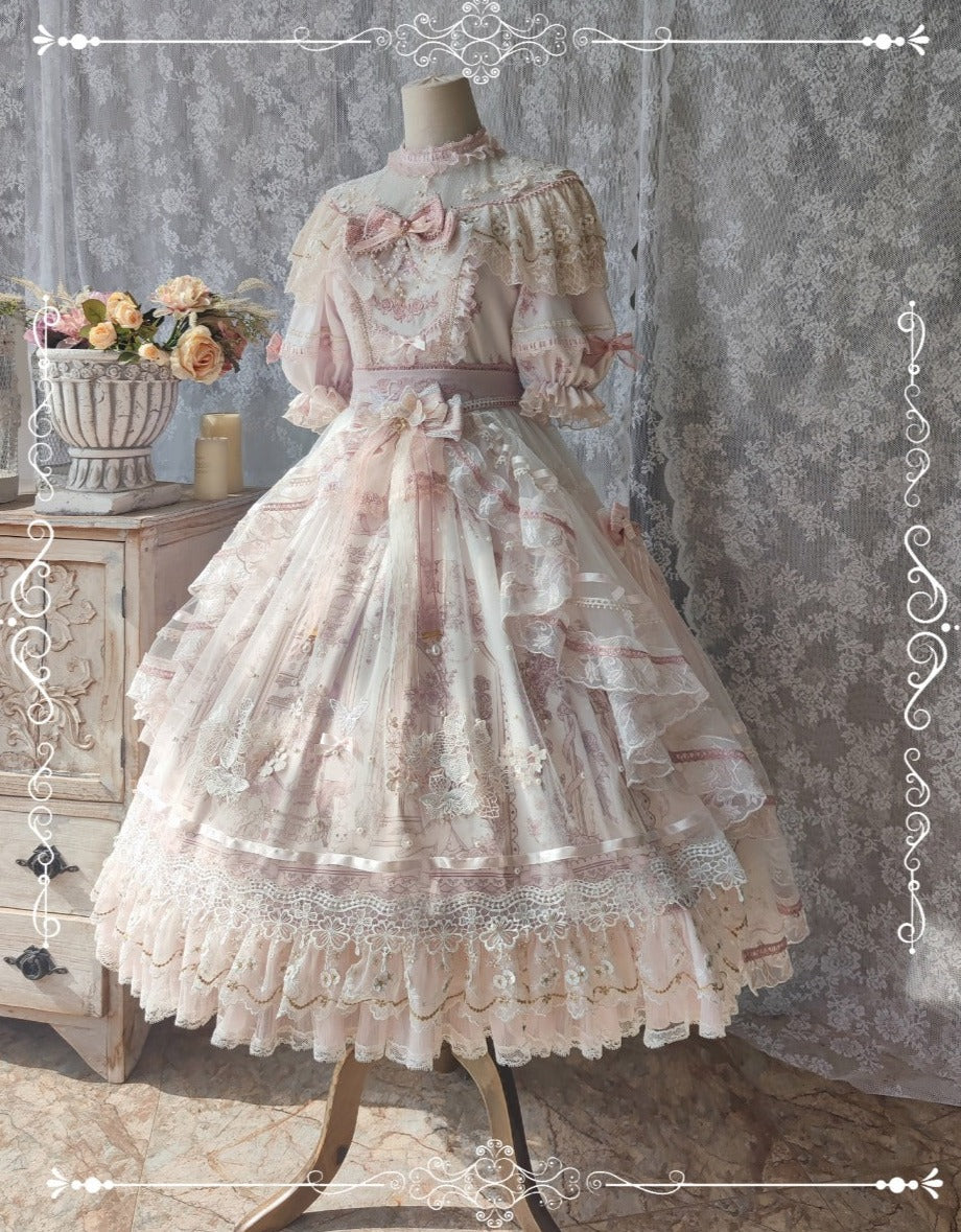 Territory of Sunset Ruffle and Lace Princess Dress