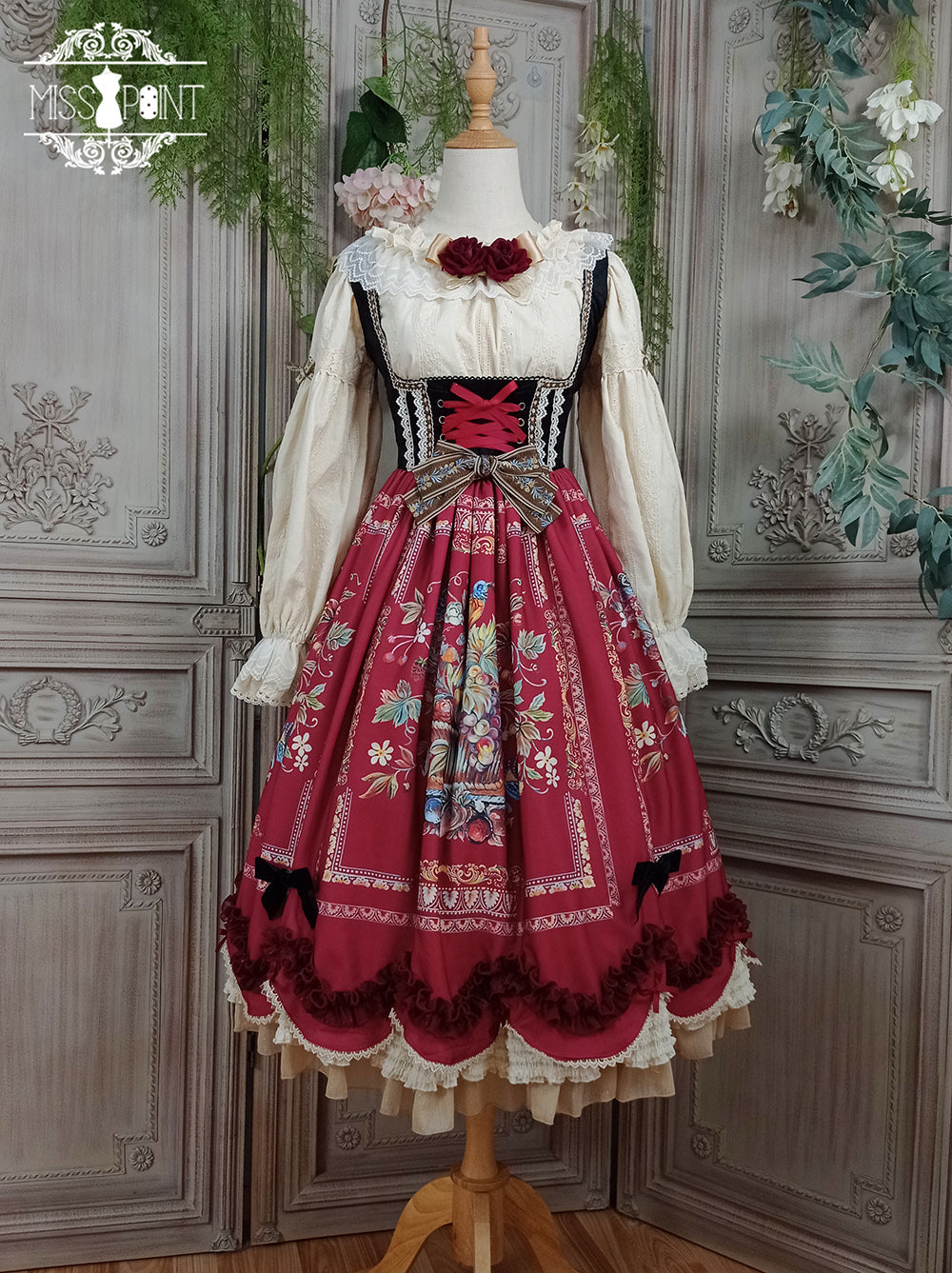 Bavarian girl country style jumper skirt [long type]