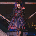 Punk Lolita British Striped Jumper Skirt