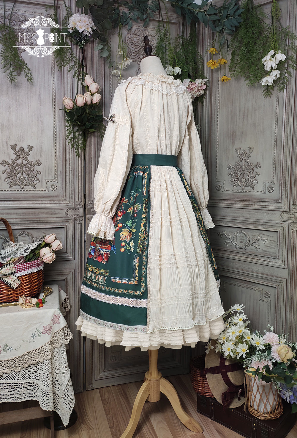 【予約販売】バイエルンの少女 カントリー風スカート［ロングタイプ］