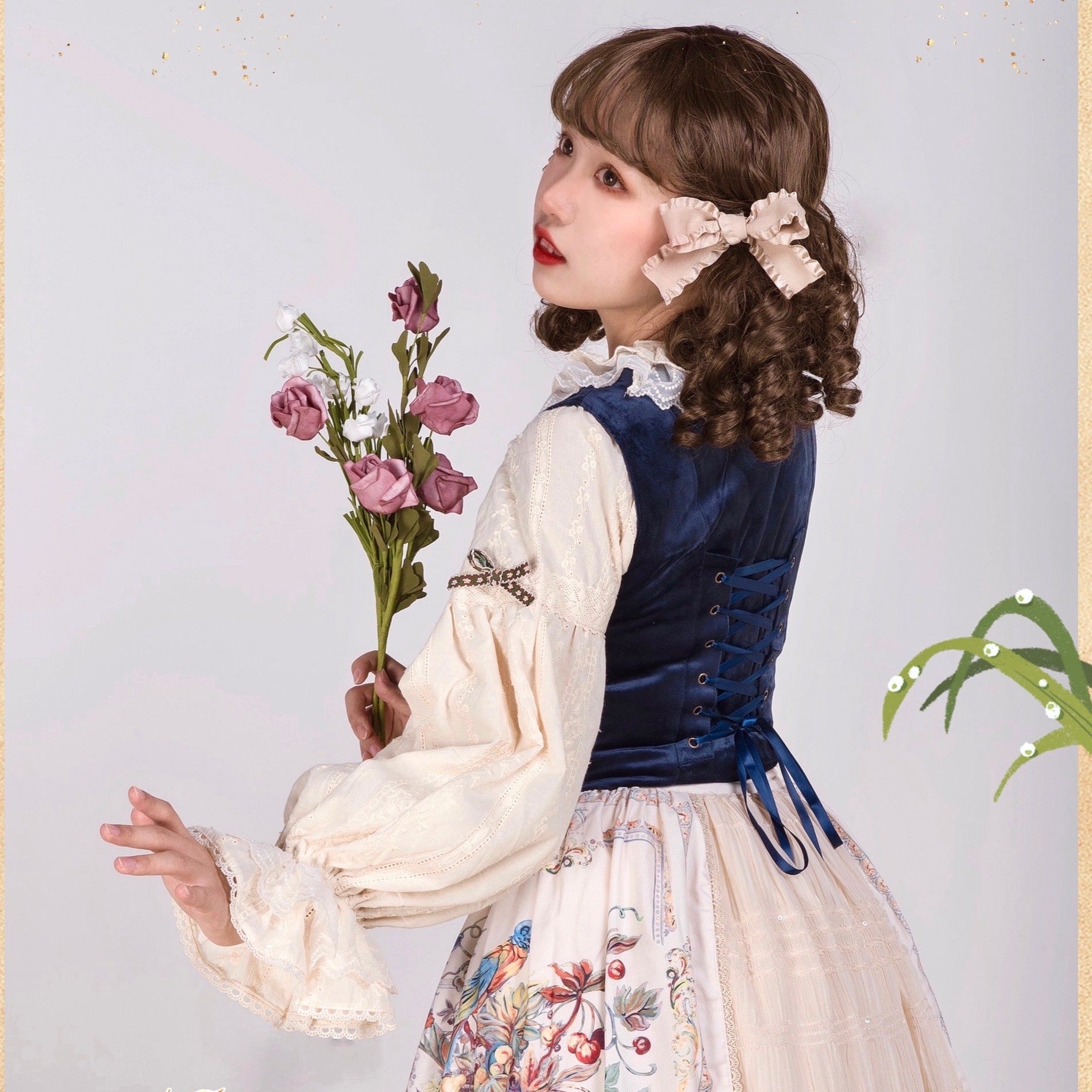 [Pre-order] Bavarian Girl Country-style Bone Vest